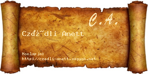Czédli Anett névjegykártya