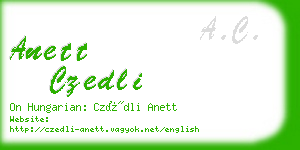 anett czedli business card